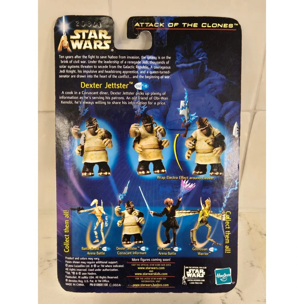 Star Wars Dexter Jettster Attack of the Clones Coruscant Informant Hasbro 2002